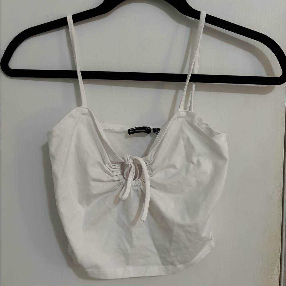 ASOS White Ruched Camisole Top